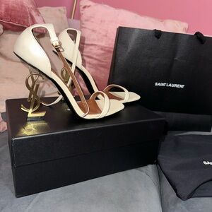 YSL OPYUM LOGO HEELS